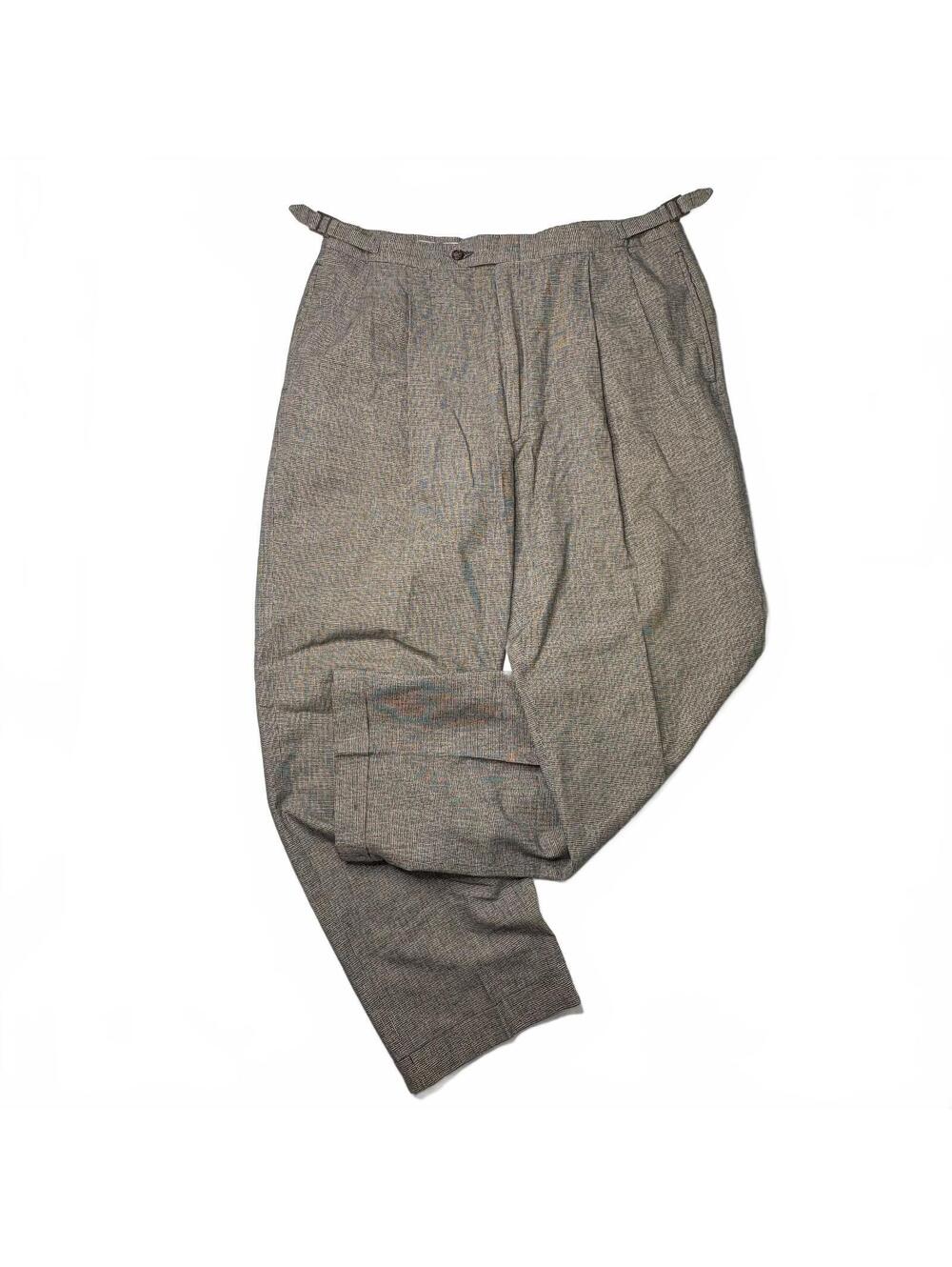 Tommy Hilfiger Mens 36x32 Grey Plaid Tailored Pants Trousers